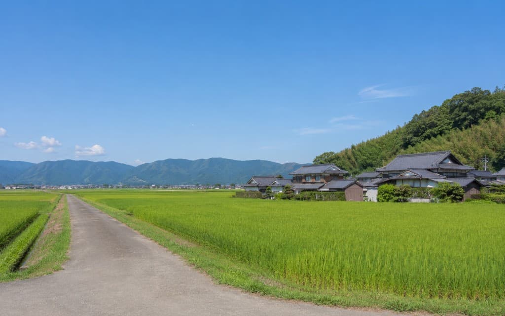 長浜市のエリア「旧虎姫町」の風景