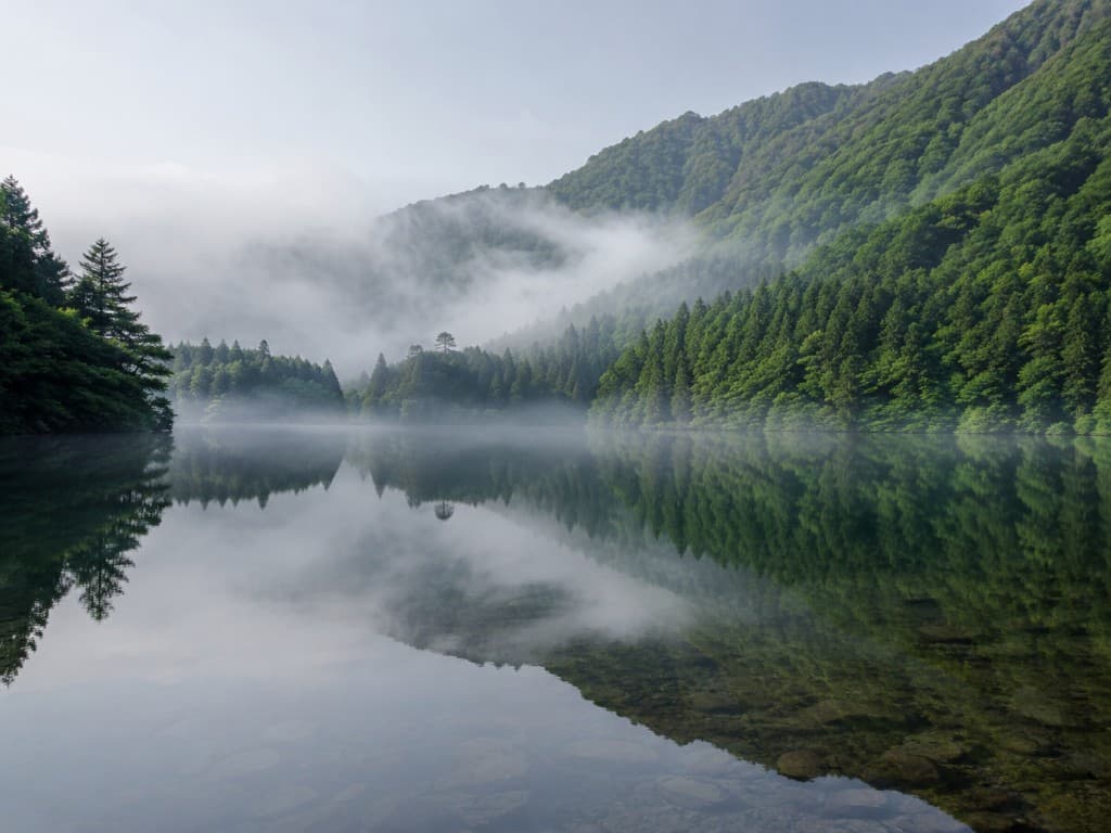 長浜市のエリア「余呉」の風景