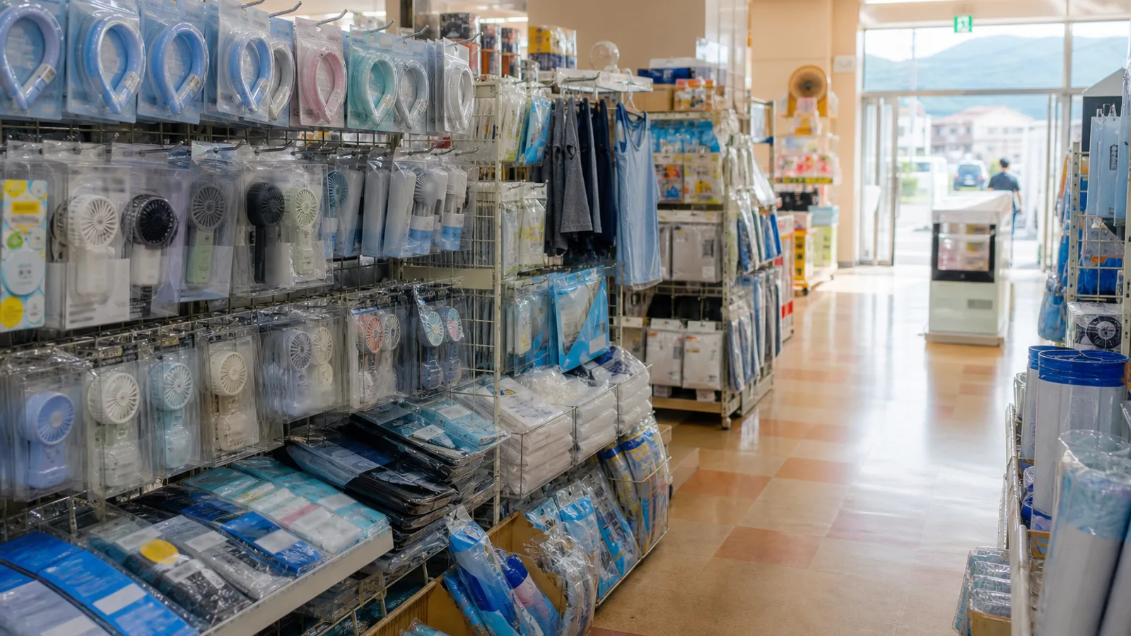 旧浅井町のお店「クセになる店 はんがい 浅井店」を紹介する記事「はんがい浅井店の冷感グッズと二束三文バーゲン——8月から長浜・浅井の2店で」の写真