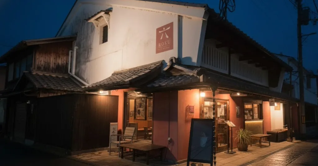 長浜駅前にあるカフェ・喫茶のお店「びわこレストランROKU」の外観