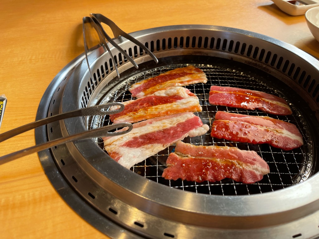 焼いている風景